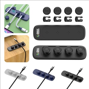 Desktop Silicone Adhesive Magnetic Cord Organizer